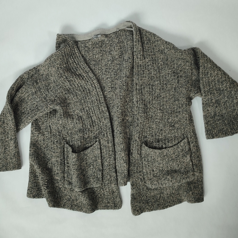 Charlotte Russe Cardigan Rib Sweater Coat Beige Grey One Size M long sleeve